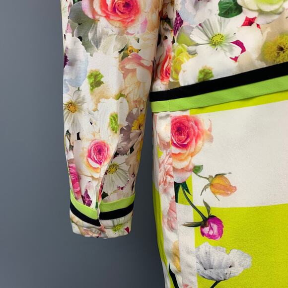 MSGM Size M Multi-Color Floral Long Sleeve Shift Dress - Picture 4 of 5